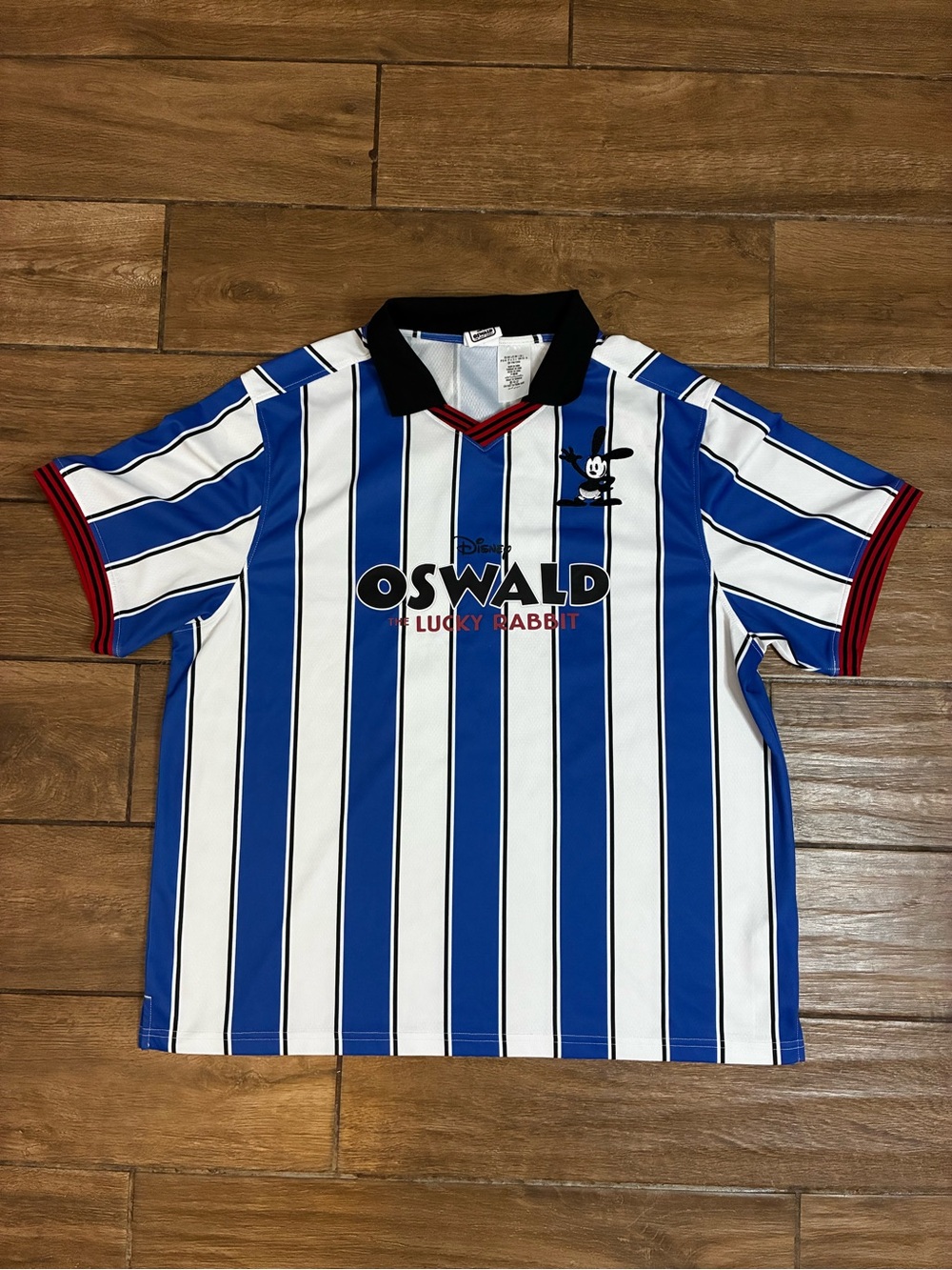 Disney Parks Oswald The Lucky Rabbit Striped Soccer Jersey Shirt